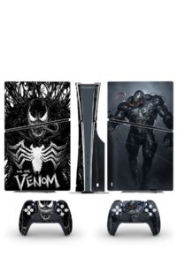 Skin for PS5 Console Controller Slim Disc Version Vynil Skins Stickers ,,VENOM"