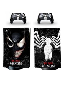 Skin for PS5 Console Controller Disc Edition Vinyl Skins Sticker We Are VENOM