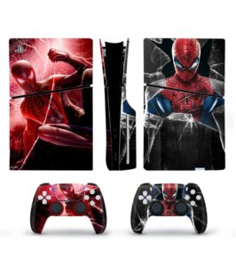 Skin for PS5 Console Controller Slim Disc Version Vynil Skins Stickers Spider-Man